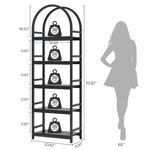 Tribesigns 4-Tier Open Bookshelf, 71