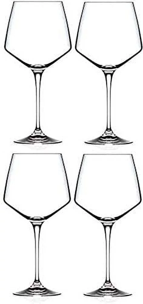 RCR Cristalleria Italiana Aria Collection 4 Piece Crystal Glass Set (Burgundy Wine (25.25 oz))