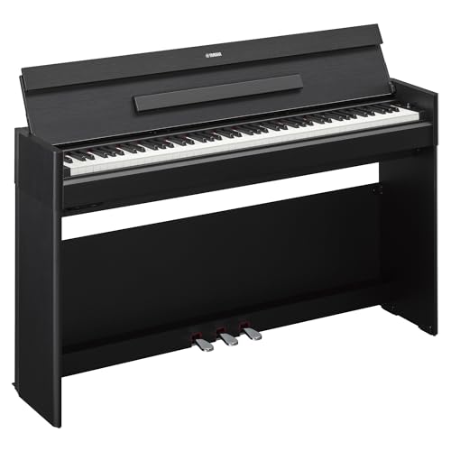 Yamaha Arius, 88-Key Weighted Action Digital Beginner and Intermediate Players, Dynamic Response, Grand Piano Sound, 3-Pedal Unit, Upright Design, Bench Included, Dark Rosewood (YDP105R)