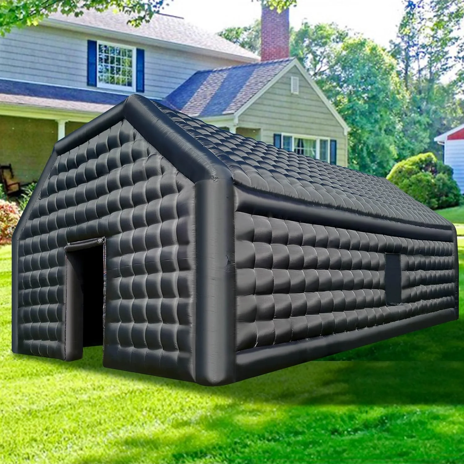 WARSUN Large Black Inflatable Night Club 30x20x13Ft Inflatable Party Tent with Logo Area Disco Cube Gazebo Event House
