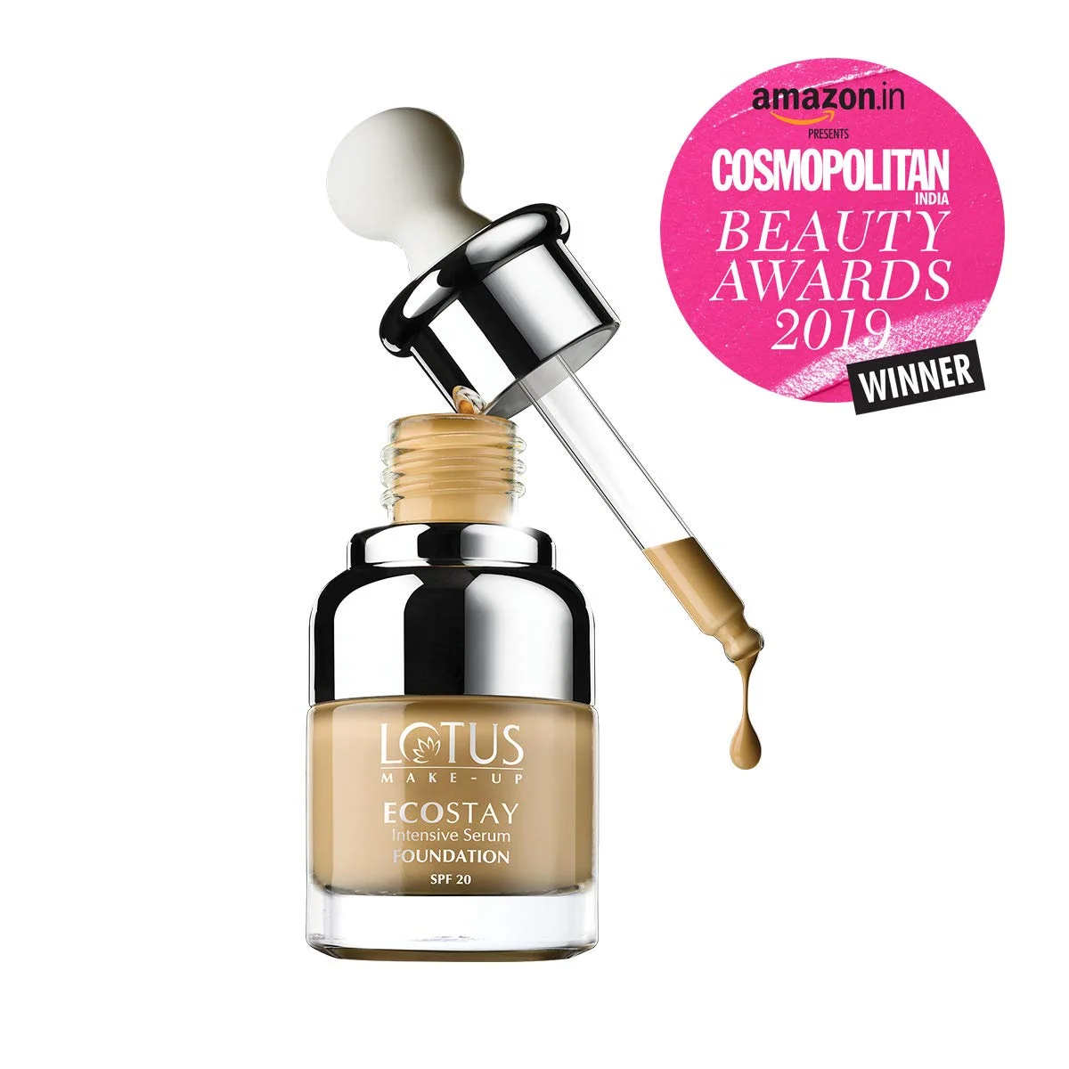 Lotus Makeup Ecostay Intensive Serum Foundation, Fawn, Nude, 25 ml