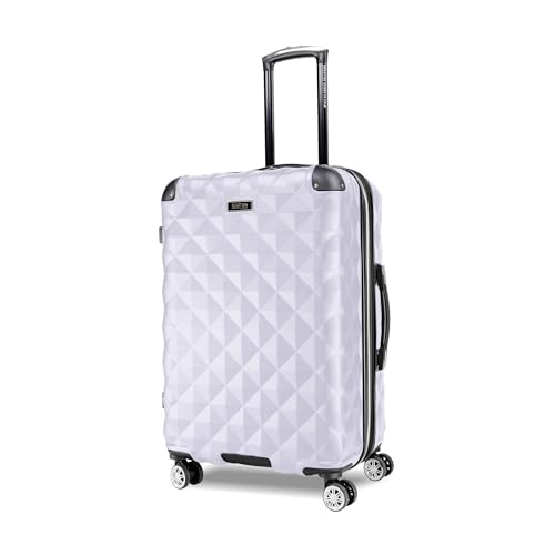 Kenneth Cole REACTION Diamond Tower Collection Lightweight Hardside Expandable 8-Wheel Spinner Travel Luggage, Black, 20-Inch Carry On