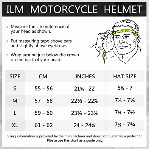 ILM Full Face Motorcycle Street Bike Helmet with Removable Winter Neck Scarf + 2 Visors DOT Model-JK313
