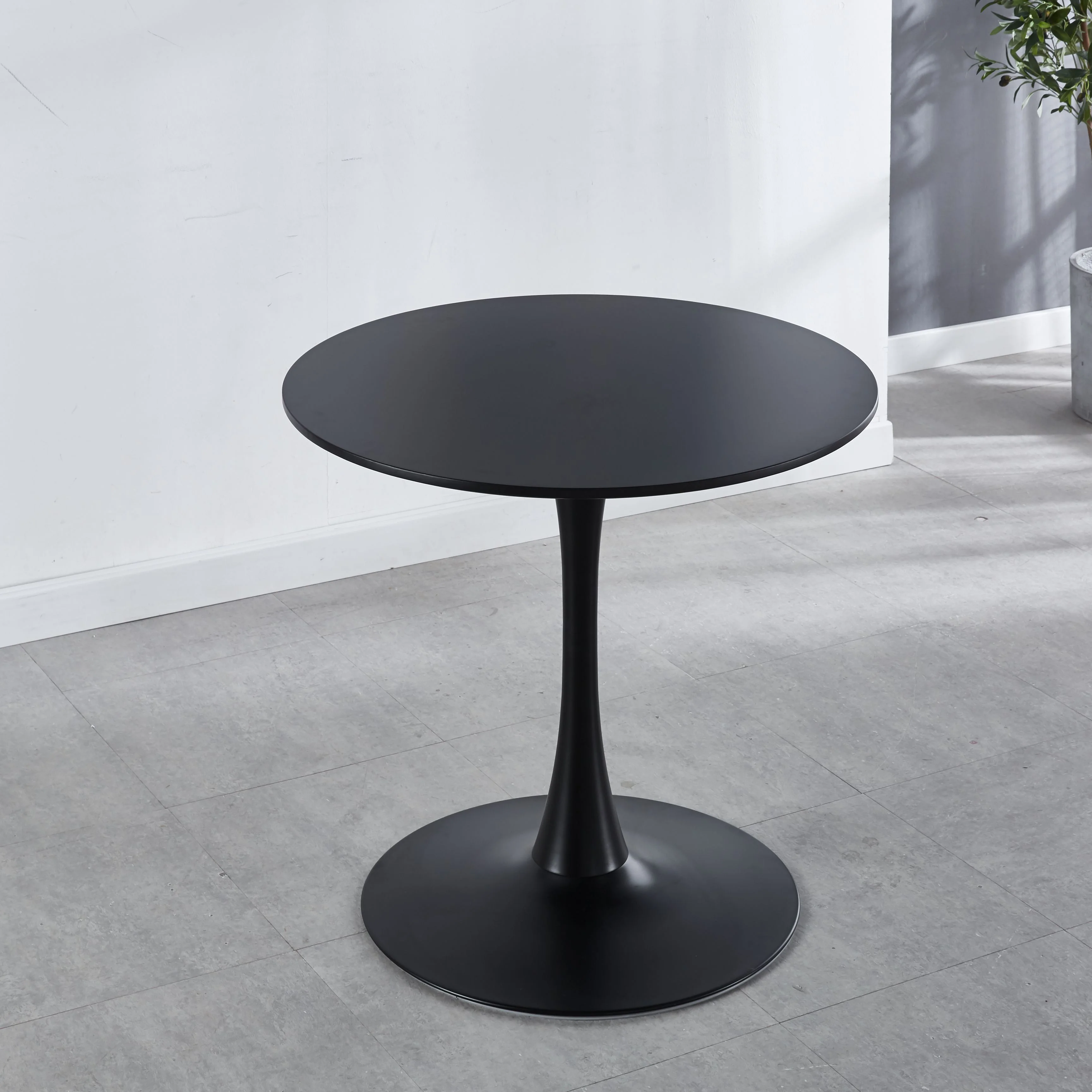 Dcenta Dining Table ,Wood Dining Table Kitchen Table,round,black