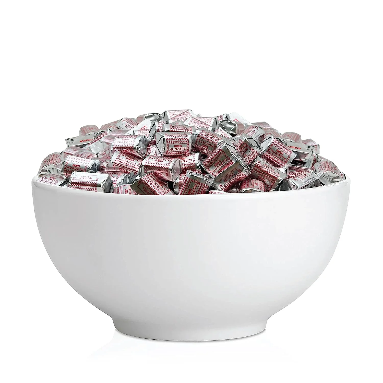 HERSHEY'S NUGGETS SPECIAL DARK Mildly Sweet Chocolate Candy Bars, Silver Foils, Bulk Pack 2 Pounds