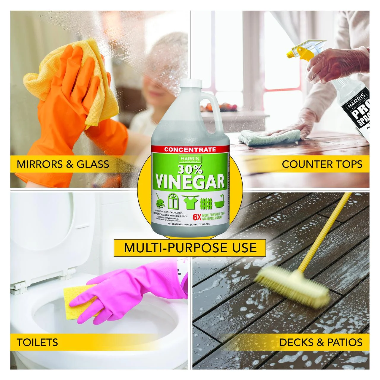 Harris 30% Vinegar Cleaner Concentrate, 1 Gallon