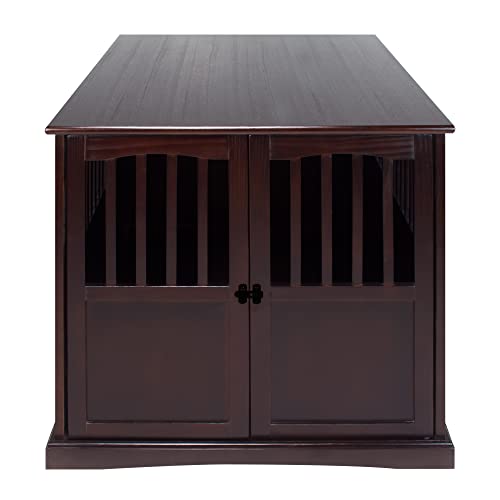 Casual Home Wooden Medium Pet Crate, End Table, Espresso