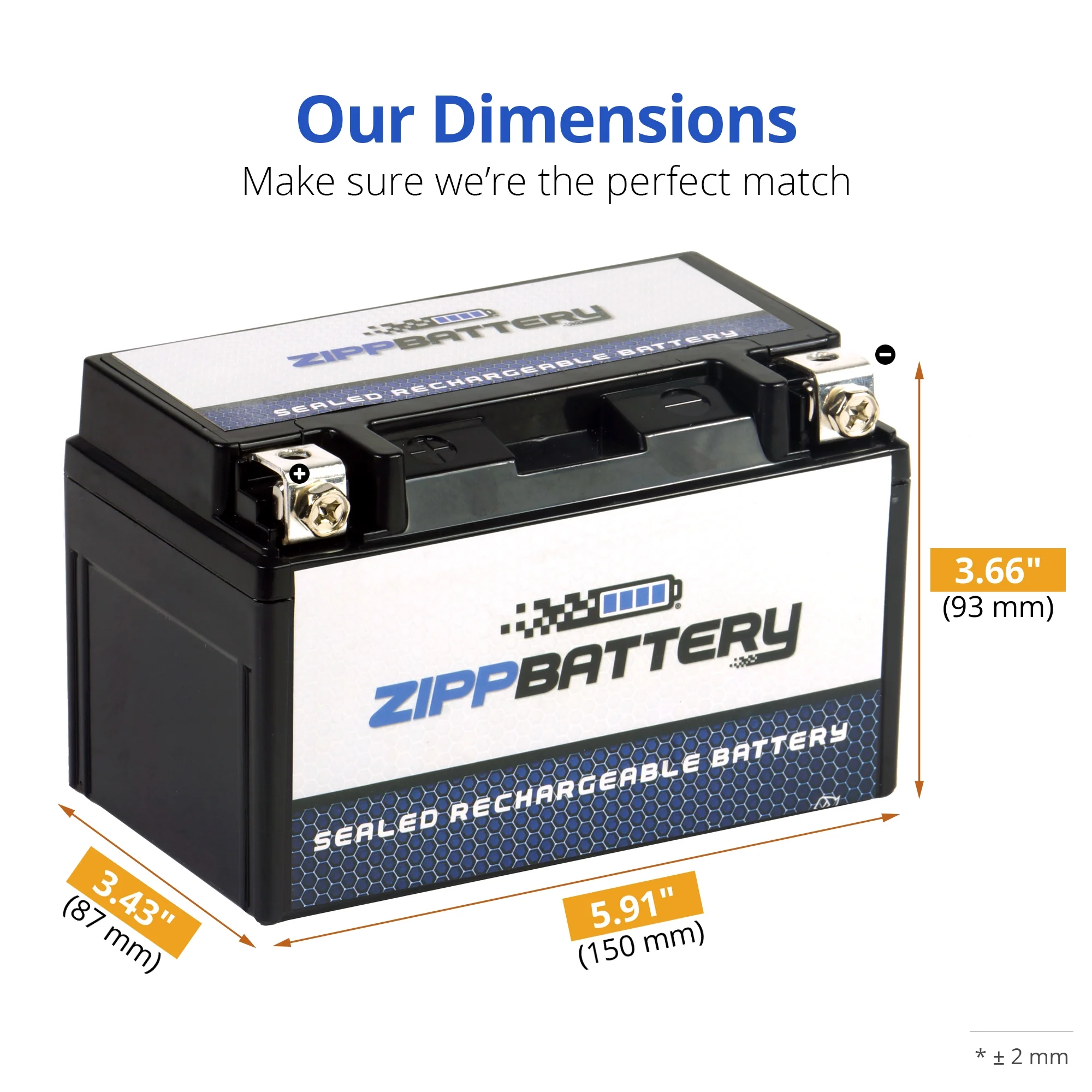 Zipp Battery Ytz10s-bs (ytz10s 12 Volts,8.6 Ah, 190 Cca) Motorcycle Battery for Kawasaki Zx10r, Abs 1000 Cc Year (11-19)