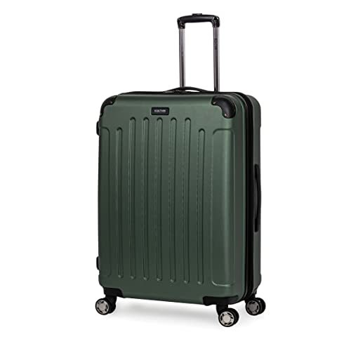 Kenneth Cole REACTION Renegade Luggage Expandable 8-Wheel Spinner Lightweight Hardside Suitcase, Navy Blue, 20-Inch Carry On
