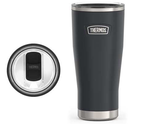 THERMOS ICON SERIES, Stainless Steel Cold Tumbler with Slide Lock, 24 Ounce, Sandstone
