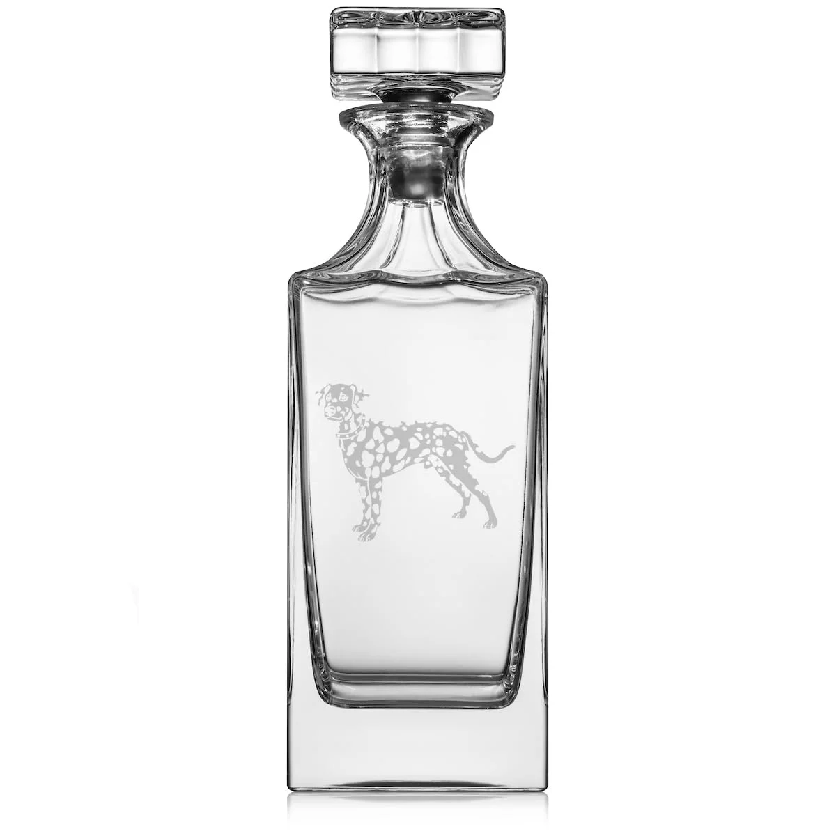 30 oz Glass Whiskey Decanter with Glass Stopper Gift Dalmation