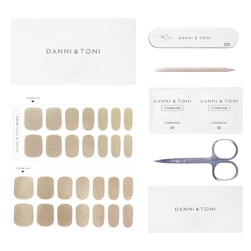 DANNI & TONI Semi Cured Gel Nail Strips Christmas Santa Claus Snowflakes Cat Eye Gel Nail Wraps 28 Stickers | Mistletoe Meow