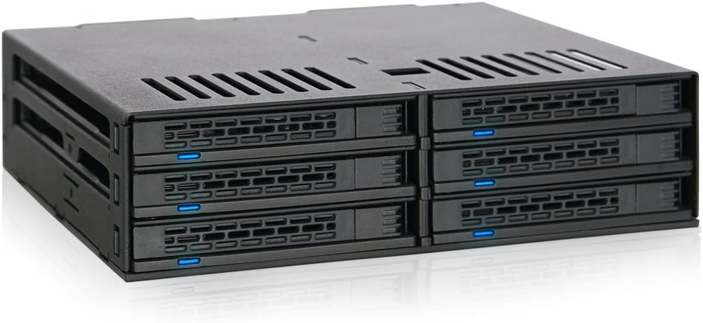 ICY DOCK 6 x 2.5” SATA HDD / SSD Hot Swap Cage for External 5.25” Bay | ExpressCage MB326SP-B