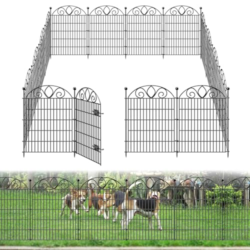 8 Panels No Dig Tall Garden Fence Panel – 48