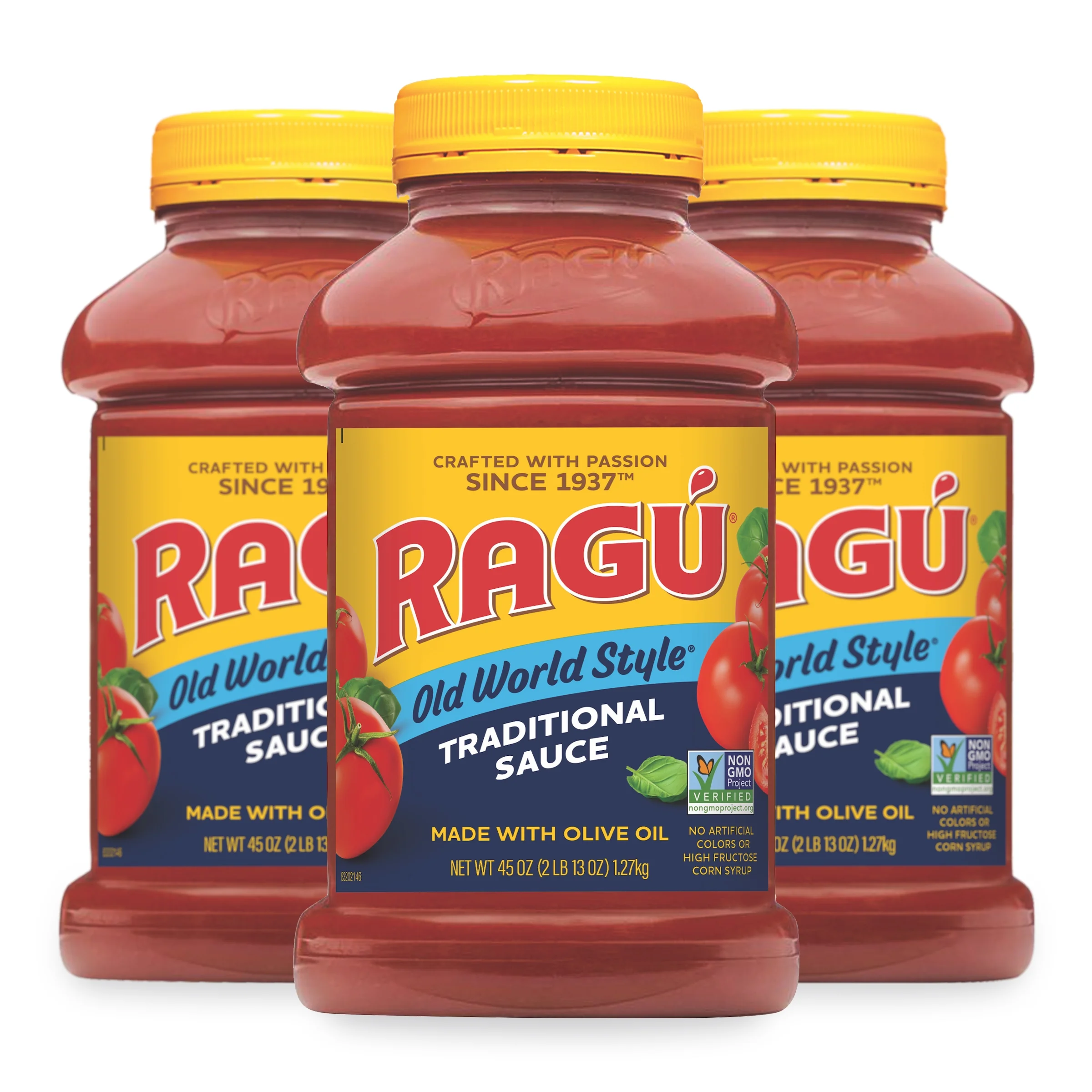 Ragu Old World Style Traditional Sauce, Made with Olive Oil, 45 oz (Pack of 3)