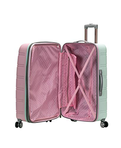 Rockland Melbourne Hardside Expandable Luggage with Spinner Wheels, 2TONEBLUE, 2 Piece (20/28)