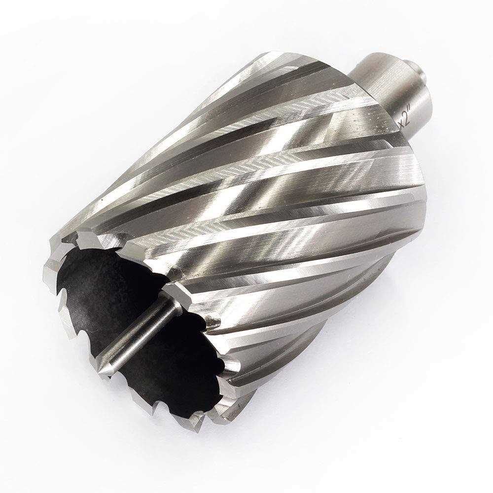 Annular Cutter JESTUOUS 3/4 Inch Weldon Shank 2 Cutting Diameter 2 Cutting Depth with Pilot Pin Slugger Bits Two Flat HSS Kit for Magnetic Drill - Shop Hardware Tools Online Store