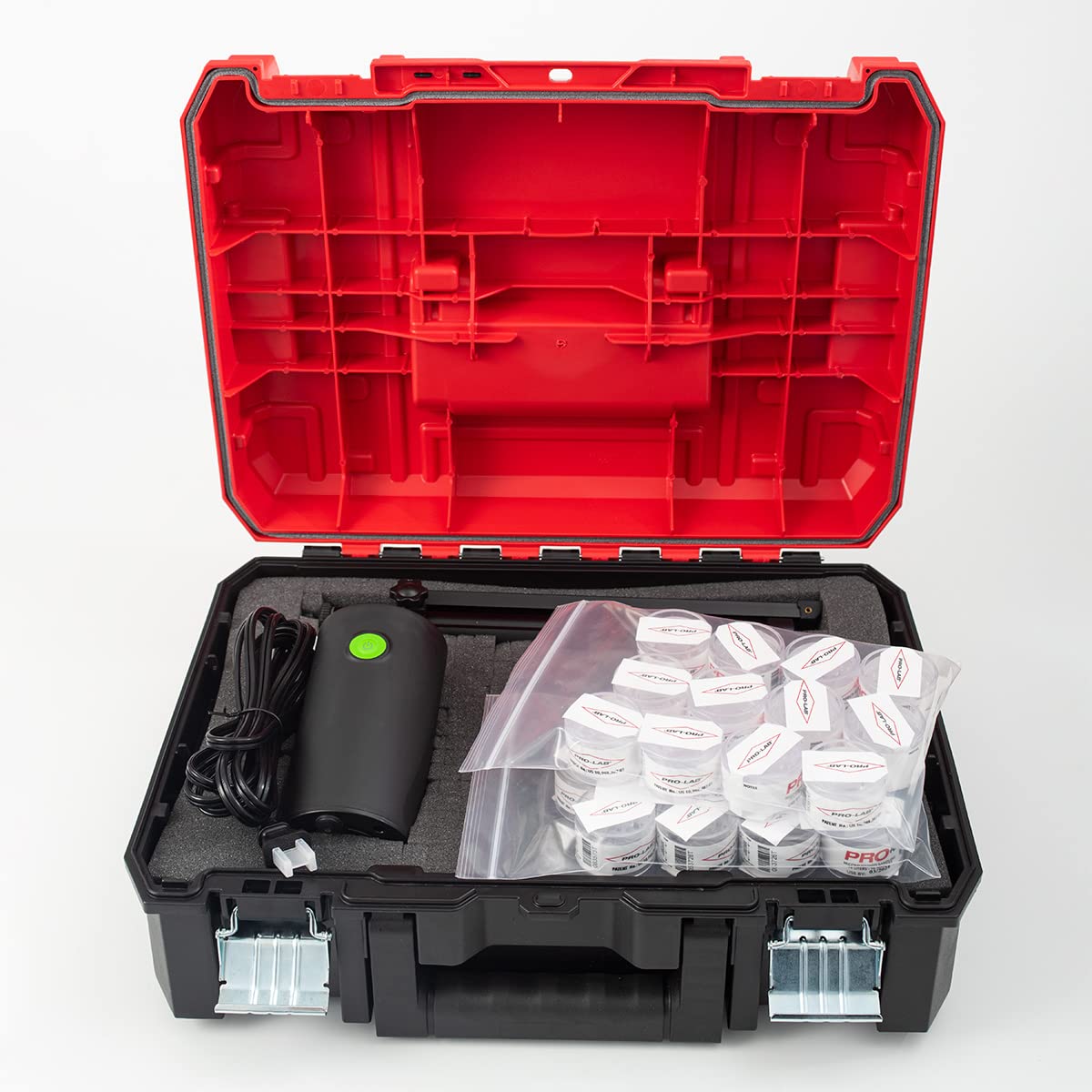 AIR-PRO Mold Test Kit for Home - Complete Testing System for Mold Inspectors Includes Pump, Case, Tripod, 24 P10 Air Sampling Cassettes with pre-Paid lab fees- Test Like A PRO