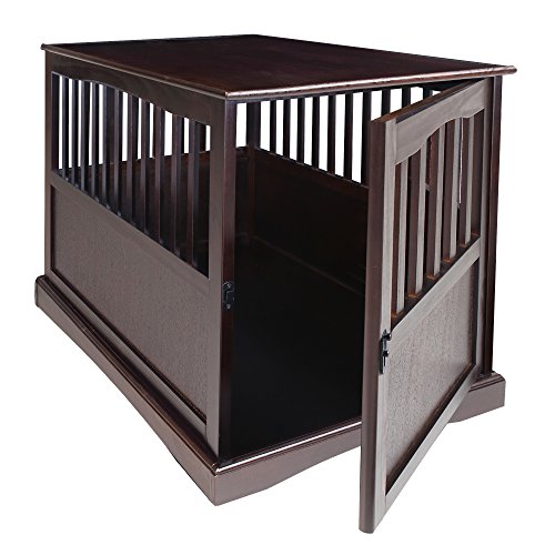 Casual Home Wooden Medium Pet Crate, End Table, Espresso