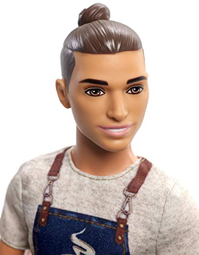 Ken Barista Doll, Broad, Wearing Café Apron
