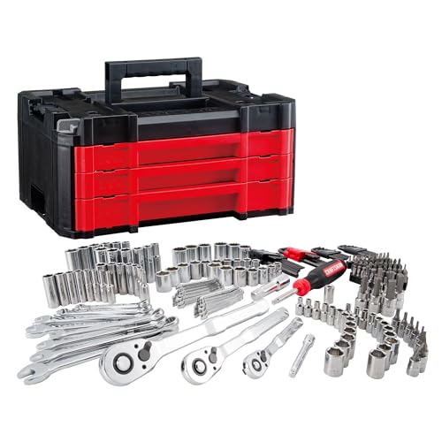 Craftsman 262-Piece Mechanic Tool Set, Master Socket Set with 3-Drawer VERSASTACK Tool Box, SAE/Metric Set (CMMT45309)