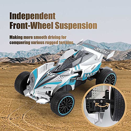 Remote Control Car 1:14 Scale Large Electric Drift RC Cars 2.4GHz Off Road RC Trucks Buggy Toys High Speed Waterproof Race Cars for Boys Adults (Blue)
