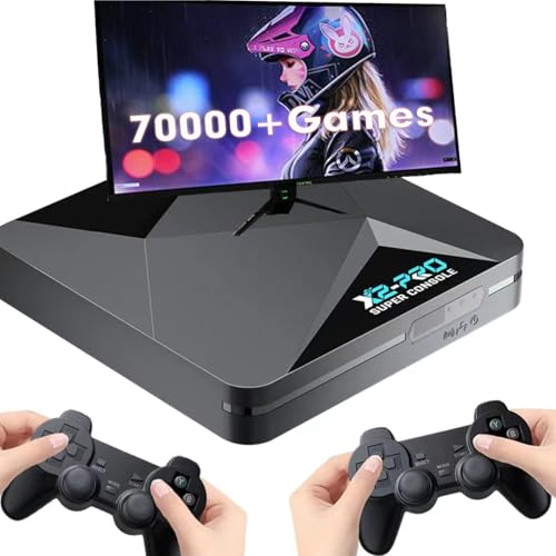 COVOZAMA Super Console X2 Pro: Retro Video Game Console with 70,000+ Games, Compatible with 65+ Emulators PSP/PS1/N64/Sega/DC, Android 9.0 & EmuELEC 4.5, 4K HD