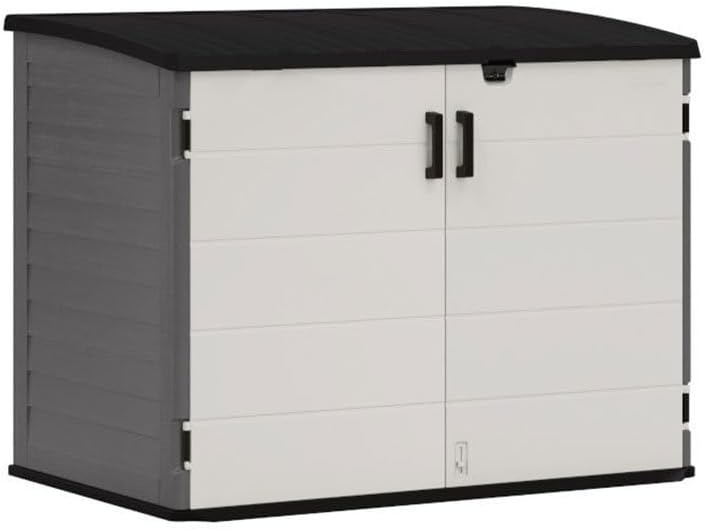 Suncast BMS4780 Stow-Away Horizontal Shed with Floor - Peppercorn