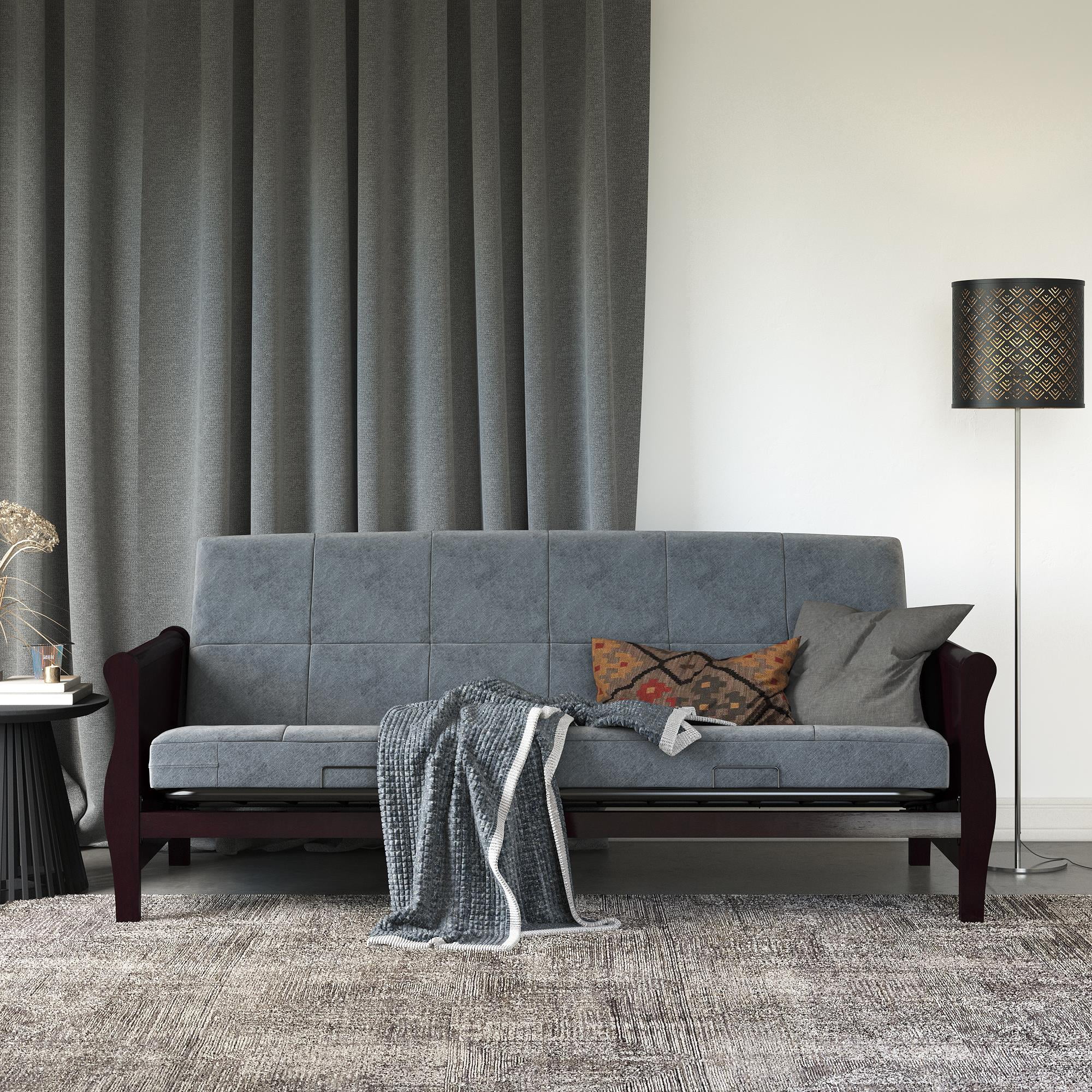 DHP Willow 6 Inch Full Size Quilted Microfiber Futon Mattress, Gray