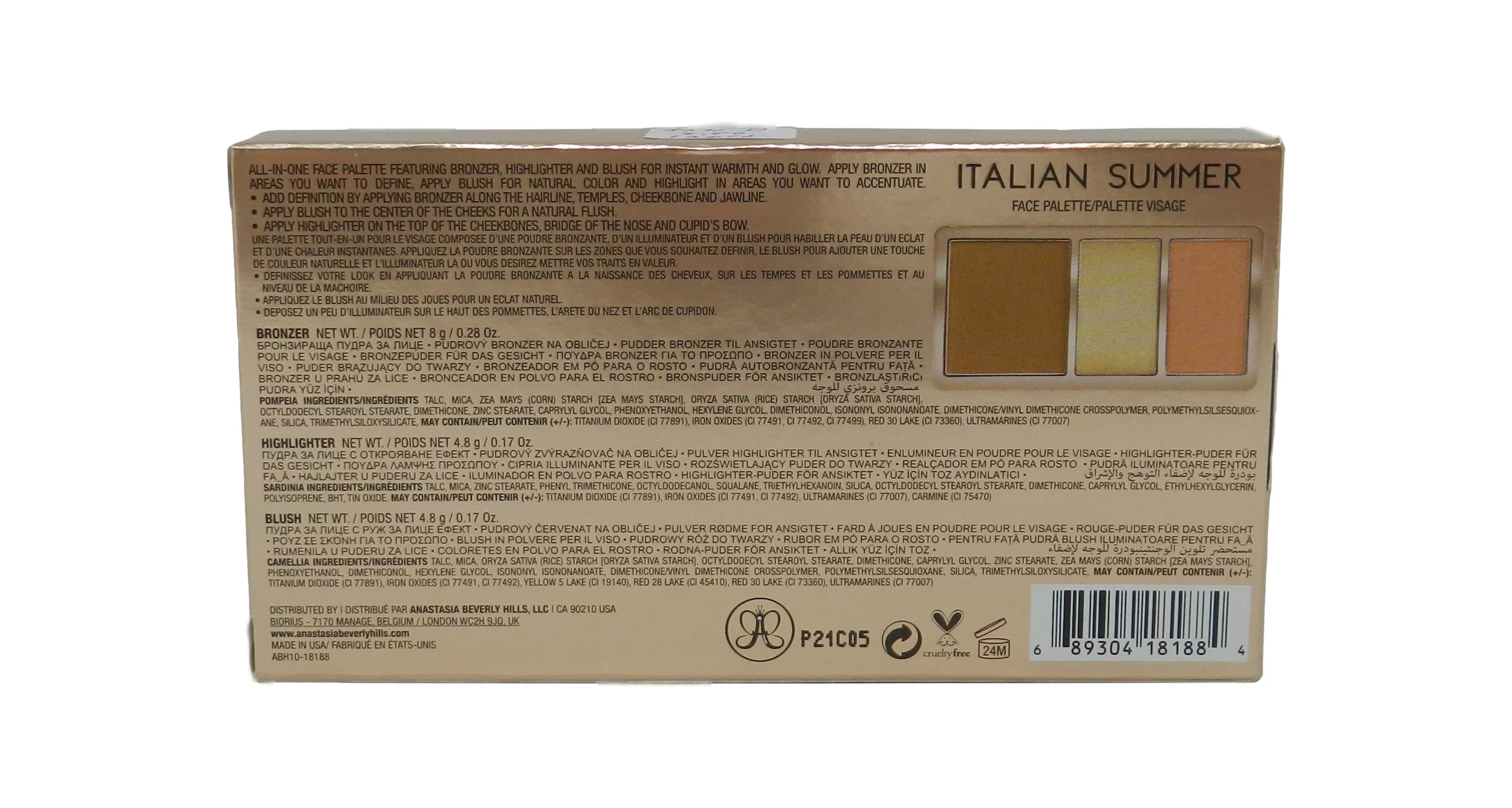 Anastasia Beverly Hills Face Palette Italian Summer