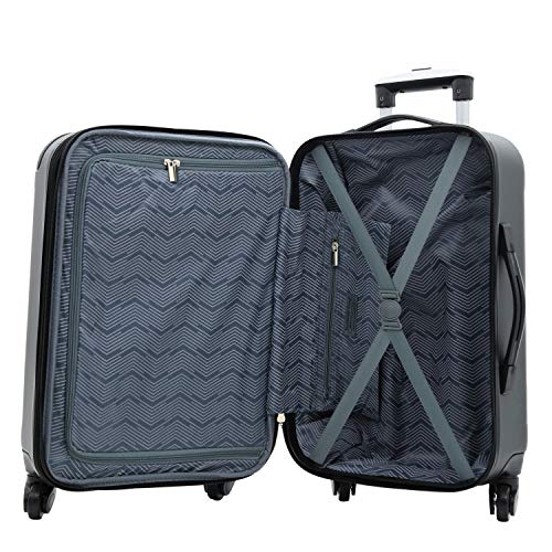 Travelers Club Chicago Hardside Expandable Spinner Luggage, Teal, 20