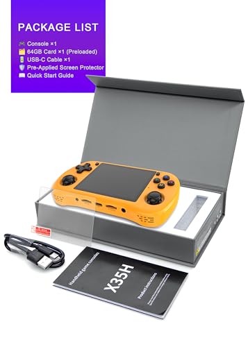 Powkiddy X35H Retro Handheld Game Console, - 10,000+ Games, 3.5
