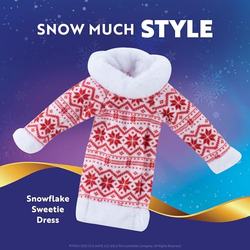 The Elf on the Shelf Claus Couture Collection Snowflake Sweetie Dress - Charming Fair Isle-Inspired Tunic Dress - Scout Elf Not Included