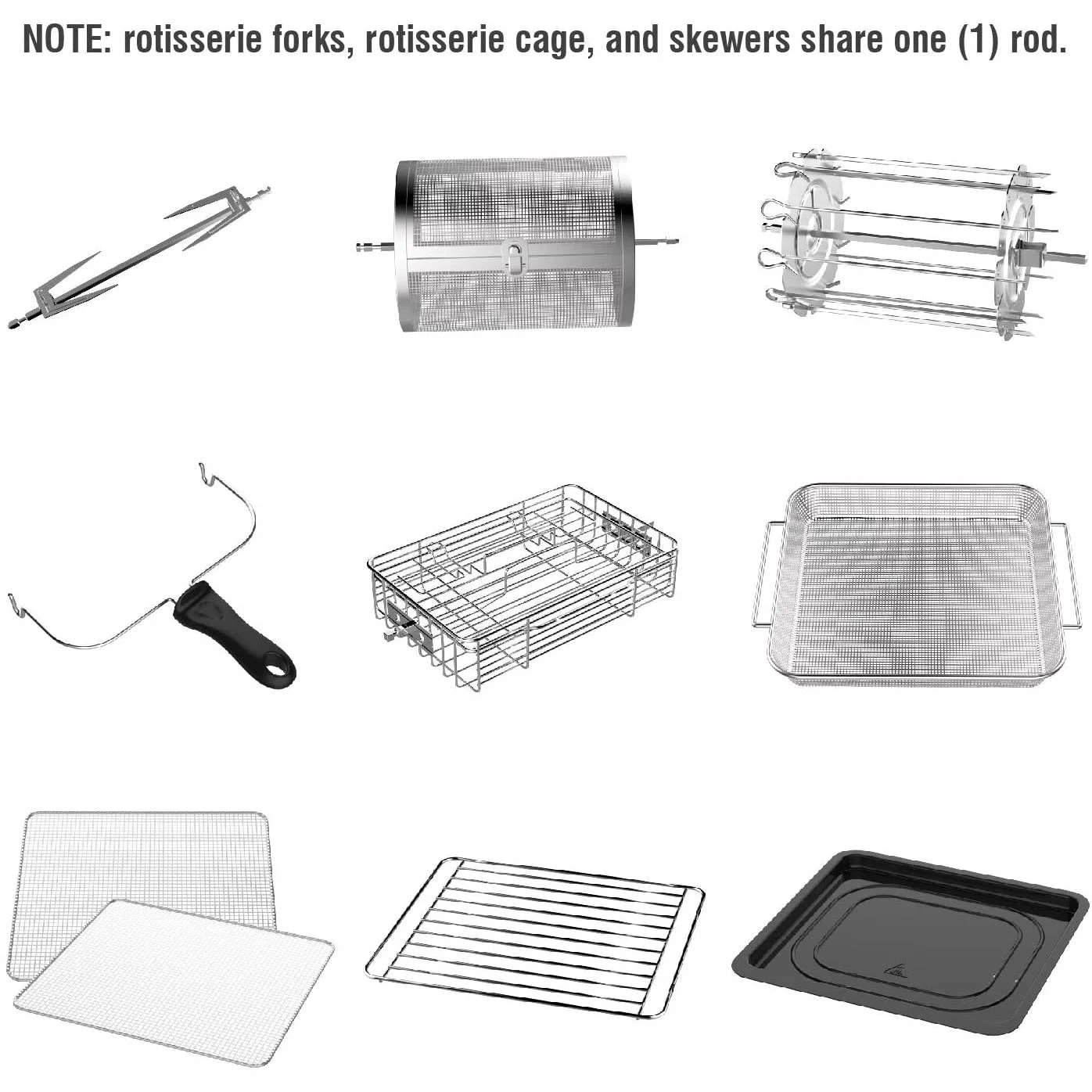 GoWISE USA GW44800 GoWISE 12.7-Quart Electric 15-in-1 Programmable Air Fryer and Oven Combo Black