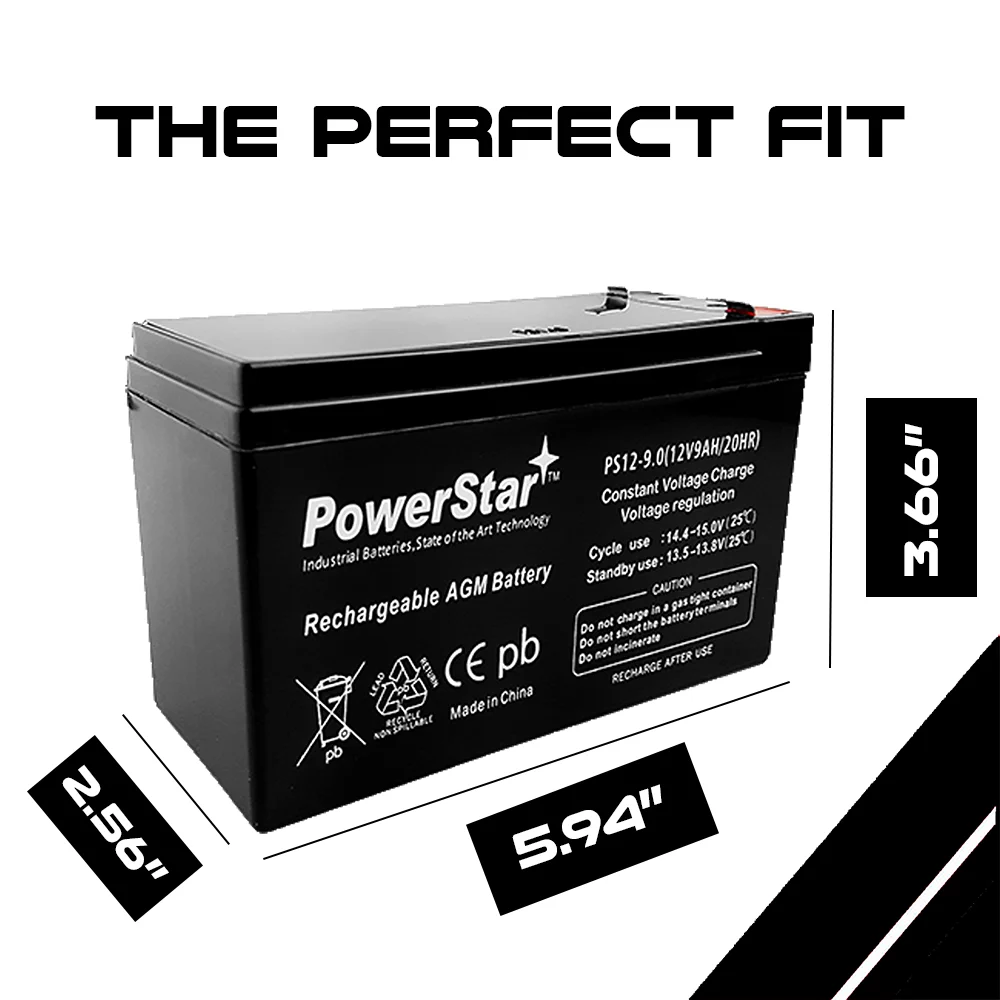 PowerStar 12V 9AH SLA Battery and Charger Combo