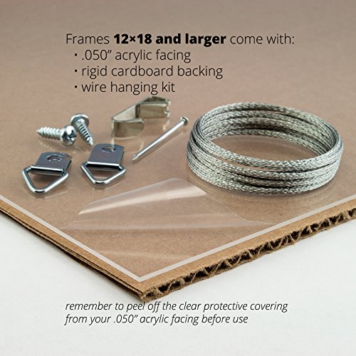 Craig Frames Renaissance, Obsidian Black Picture Frame, 8.5 by 11-Inch