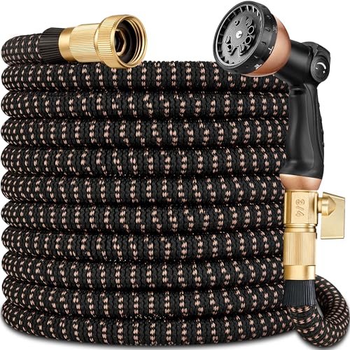 50 ft Expandable Garden Hose w/10 Functions Spray Nozzle, Water Hoses with 3/4