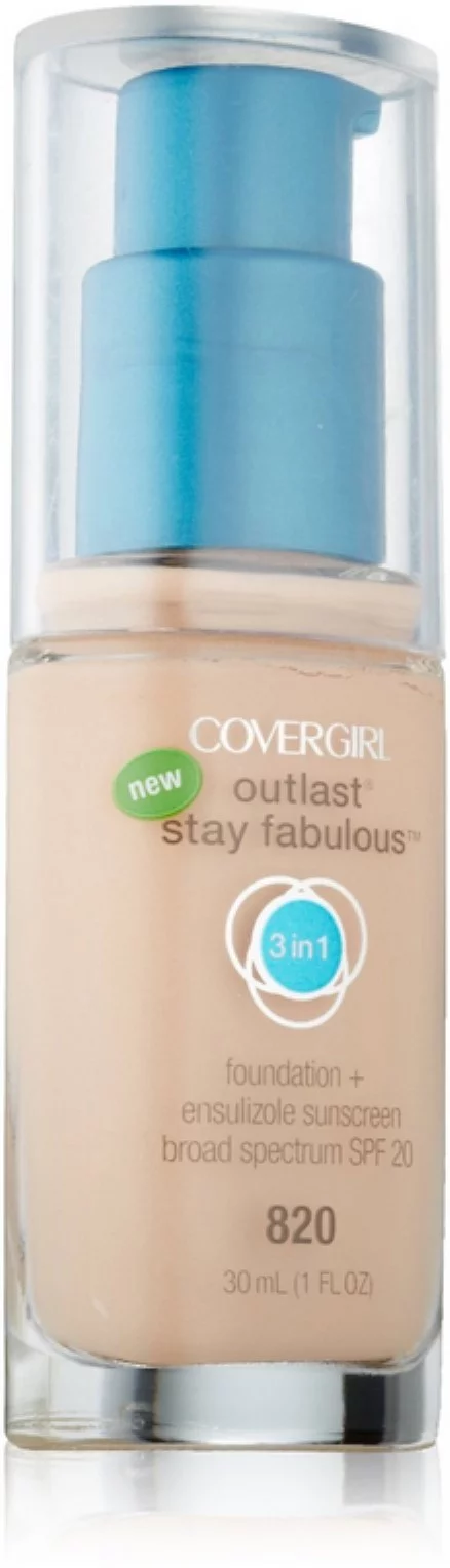 CoverGirl Outlast Stay Fabulous 3-in-1 Foundation, Creamy Natural [820] 1 oz (Pack of 2)