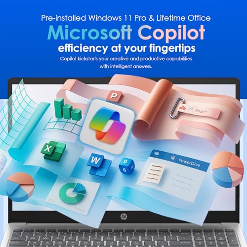 HP 15.6 Business Touchscreen Laptop Computer - w/Office Lifetime & Windows 11 Pro & DVD Drive | 15.6