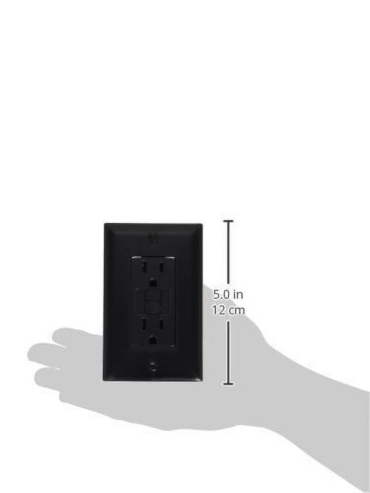 Legrand 1597BKCCD12 Pass & Seymour GFCI Outlet, 15A, Black - Quantity 1