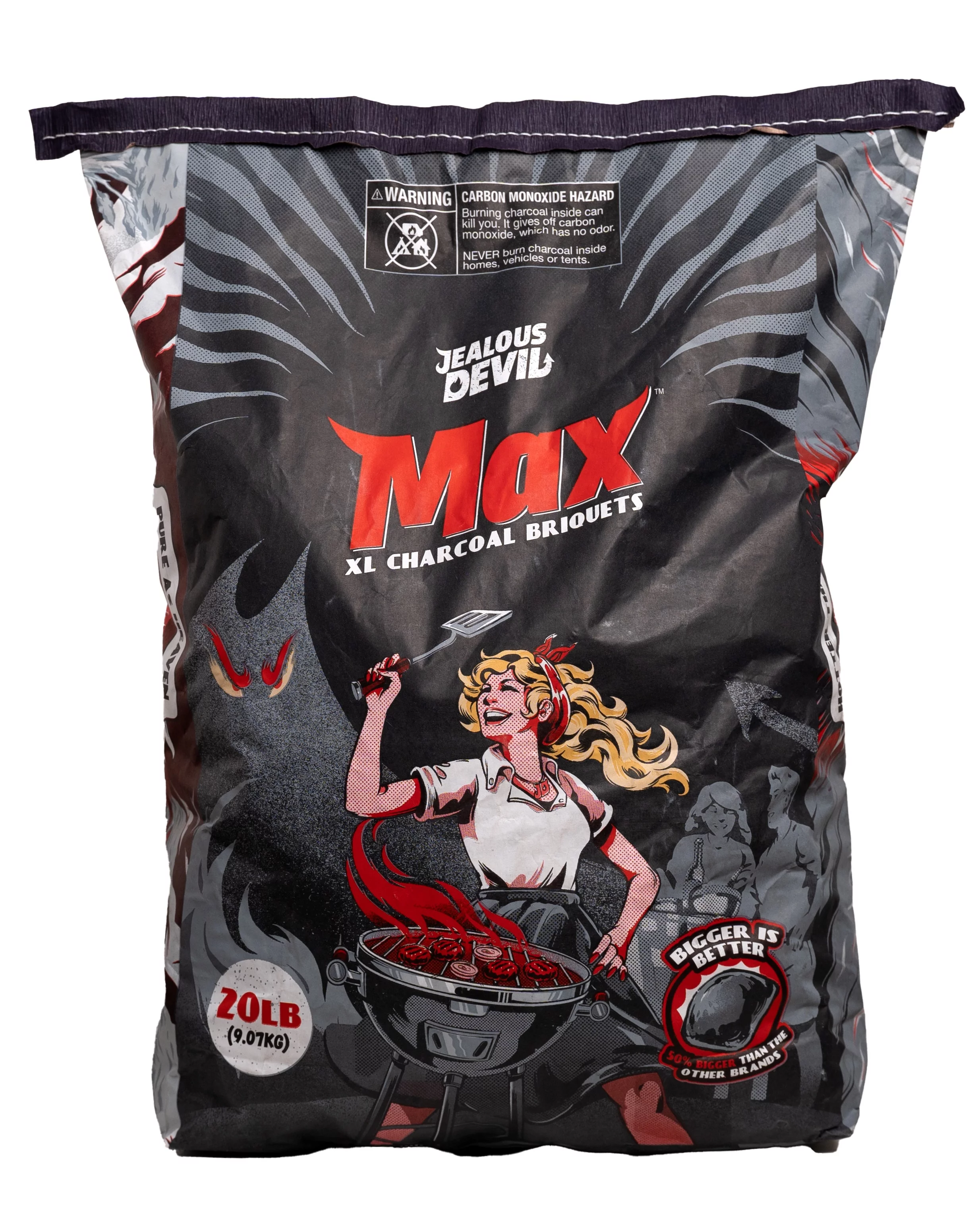 Jealous Devil Max XL 20 lbs - All Natural Hardwood Charcoal Pillow Briquets