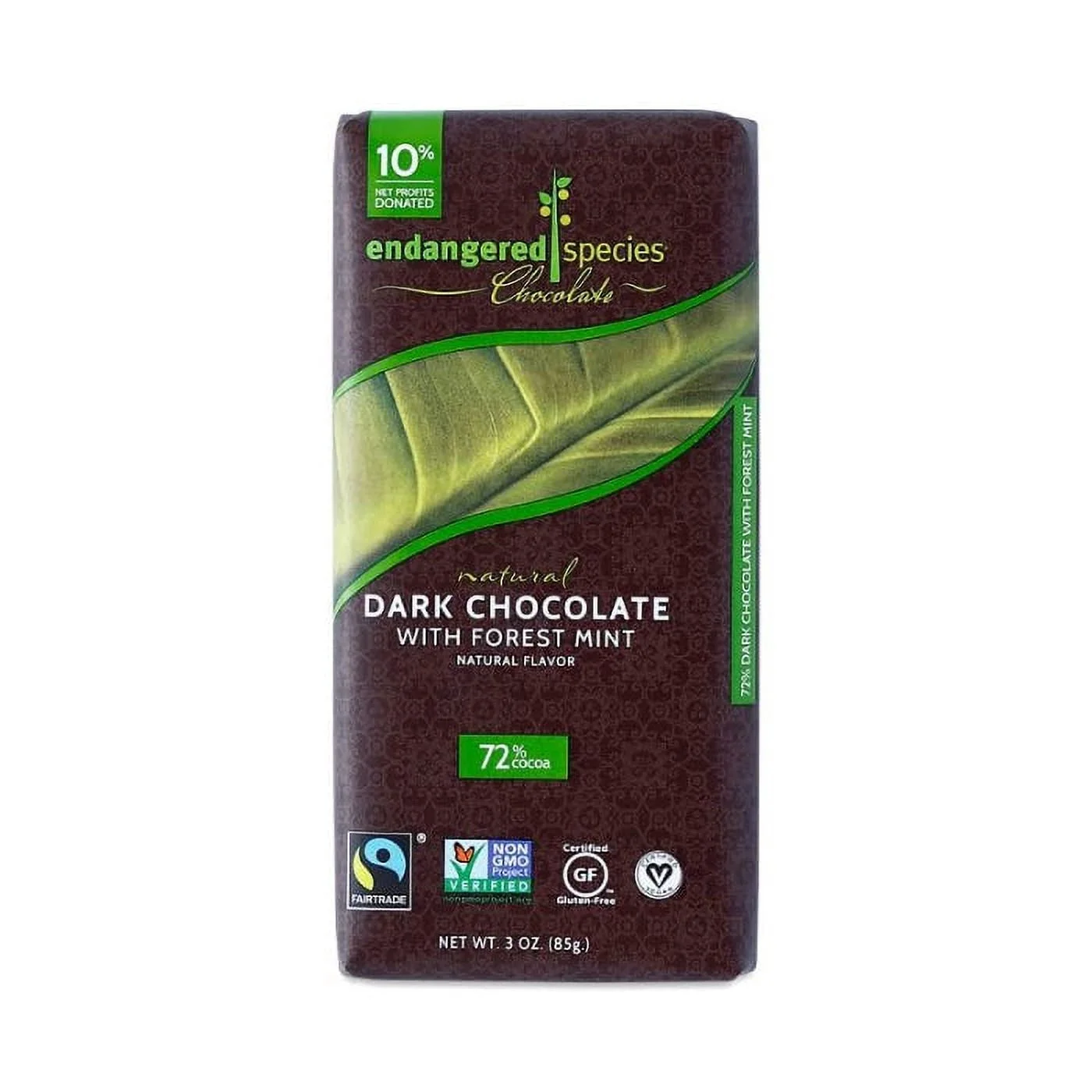 ENDANGERED SPECIES CHOC BAR RAIN FOREST DRK M 3 OZ - Pack of 12