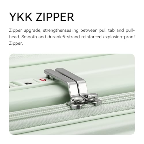 ROAMING Grace Expandable Carry On Luggage Airline Approved, 20 Inch Hardside Carry On Suitcase with Wheels, Travel Harshell Spinner Small Luggage with Tsa Lock, Jade cyan, 20-Inch Carry-On