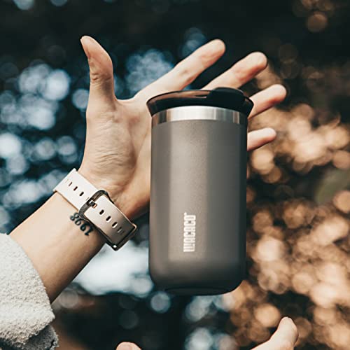 WACACO Octaroma Classico Vacuum Insulated Coffee Mug, Double-wall Stainless Steel Travel Tumbler With Drinking Lid, 6 fl oz (180ml), Carmine Red