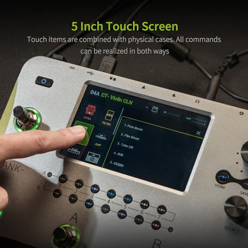 MOOER GE100 Multi-Effects Guitar Pedal with 80 Presets, 66 Effects, Loop and Expression Volume Pedal, Tap Tempo, Headphone Out