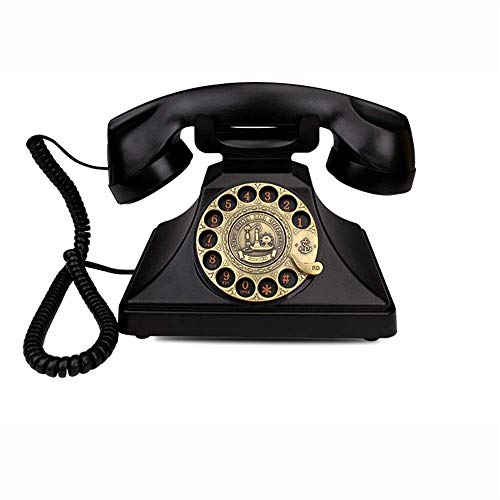 Retro Old Fashioned Telephone European Antique Telephone Rotary Dial Telephones Retro Landline Desk Telephone,Corded Phone Rotary Dial Home Phone