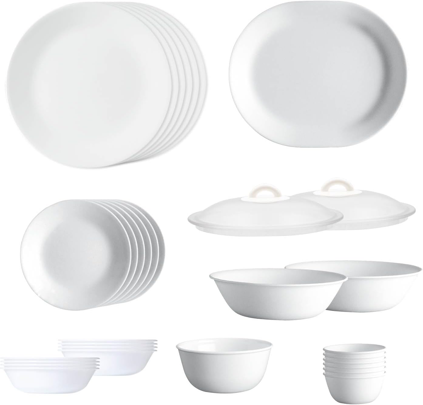 Corelle Winter Frost White Glass 30Pcs Dinner Set