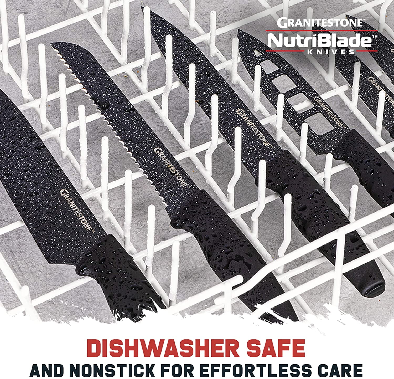 Granitestone Nutriblade Knife Set 6 Piece Knives Set, Dishwasher Safe