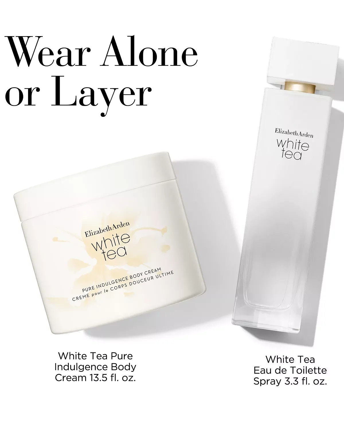 White Tea By Elizabeth Arden Edt Spray 3.3 Oz & Body Cream 13.5 Oz For Women - FWN-432527