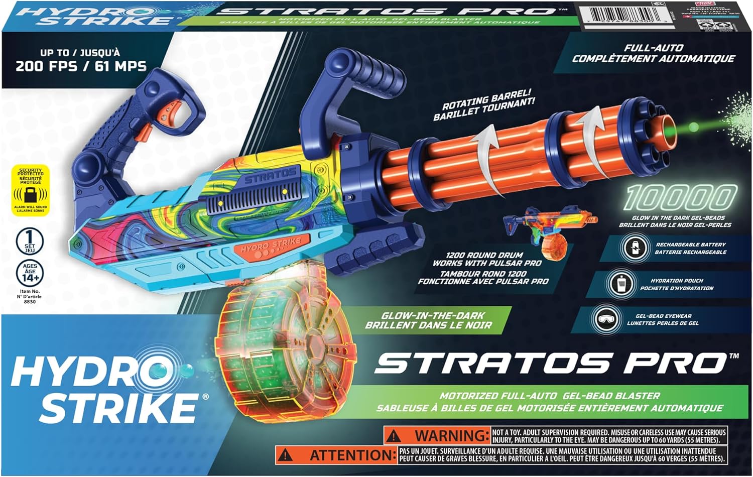 Stratos Pro Battery Gel Bead Blaster with Rotating Barrel 10000 Water Beads
